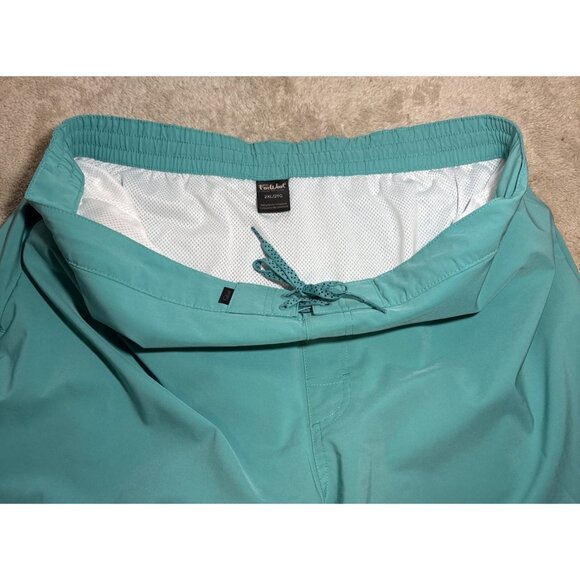 Far West Swim Shorts Mens Turquoise Drawstring 2XL Elastic Waist Pocket Lining - Picture 7 of 10